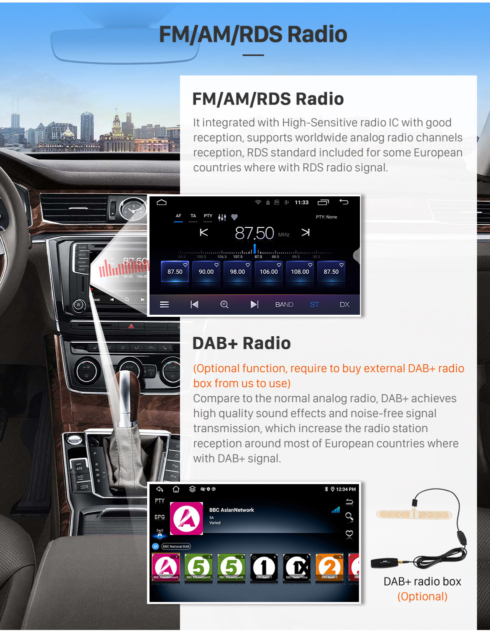 Seicane OEM 9-дюймовый Android 13.0 для Toyota C-HR 2018 Радио с сенсорным экраном Bluetooth HD Система GPS-навигации Carplay
