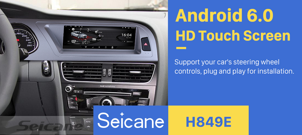 Seicane 8.8 inch Android 6.0 Audi A4L 2013 2014 2015 2016 head unit GPS navigation system with 3G Wifi Bluetooth TV Steering Wheel Control DVD player Seicane 8.8 inch Android 6.0 Audi A4L 2013 2014 2015 2016 head unit GPS navigation system with 3G Wifi Bluetooth TV Steering Wheel Control DVD player