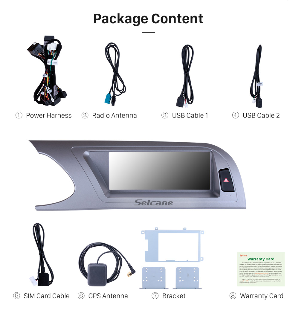 Seicane 8.8 inch Android 6.0 Audi A4L 2013 2014 2015 2016 head unit GPS navigation system with 3G Wifi Bluetooth TV Steering Wheel Control DVD player Seicane 8.8 inch Android 6.0 Audi A4L 2013 2014 2015 2016 head unit GPS navigation system with 3G Wifi Bluetooth TV Steering Wheel Control DVD player