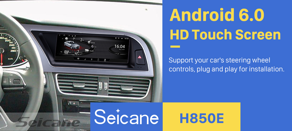 Seicane 2009 2010 2011 Audi A4L 8,8 Zoll Android 6.0-Kopfeinheit GPS-Navigationssystem Bluetooth-TV-DVD-Player Rückfahrkamera 1080P Lenkradsteuerung Seicane 2009 2010 2011 Audi A4L 8,8 Zoll Android 6.0-Kopfeinheit GPS-Navigationssystem Bluetooth-TV-DVD-Player Rückfahrkamera 1080P Lenkradsteuerung
