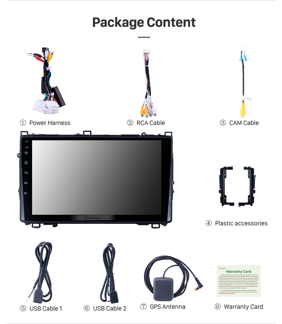 Seicane Andriod 10.0 HD Touchscreen 9 inch Toyota Corolla Universal Car Radio GPS Navigation with Bluetooth System support Carplay Seicane Andriod 10.0 HD Touchscreen 9 inch Toyota Corolla Universal Car Radio GPS Navigation with Bluetooth System support Carplay
