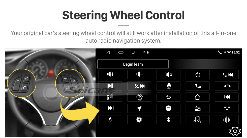 Seicane Andriod 10.0 HD Touchscreeen de 9 polegadas 2015-2020 Toyota Vitz Dirigindo à direita GPS do carro Navigatin com suporte ao sistema Bluetooth Carplay