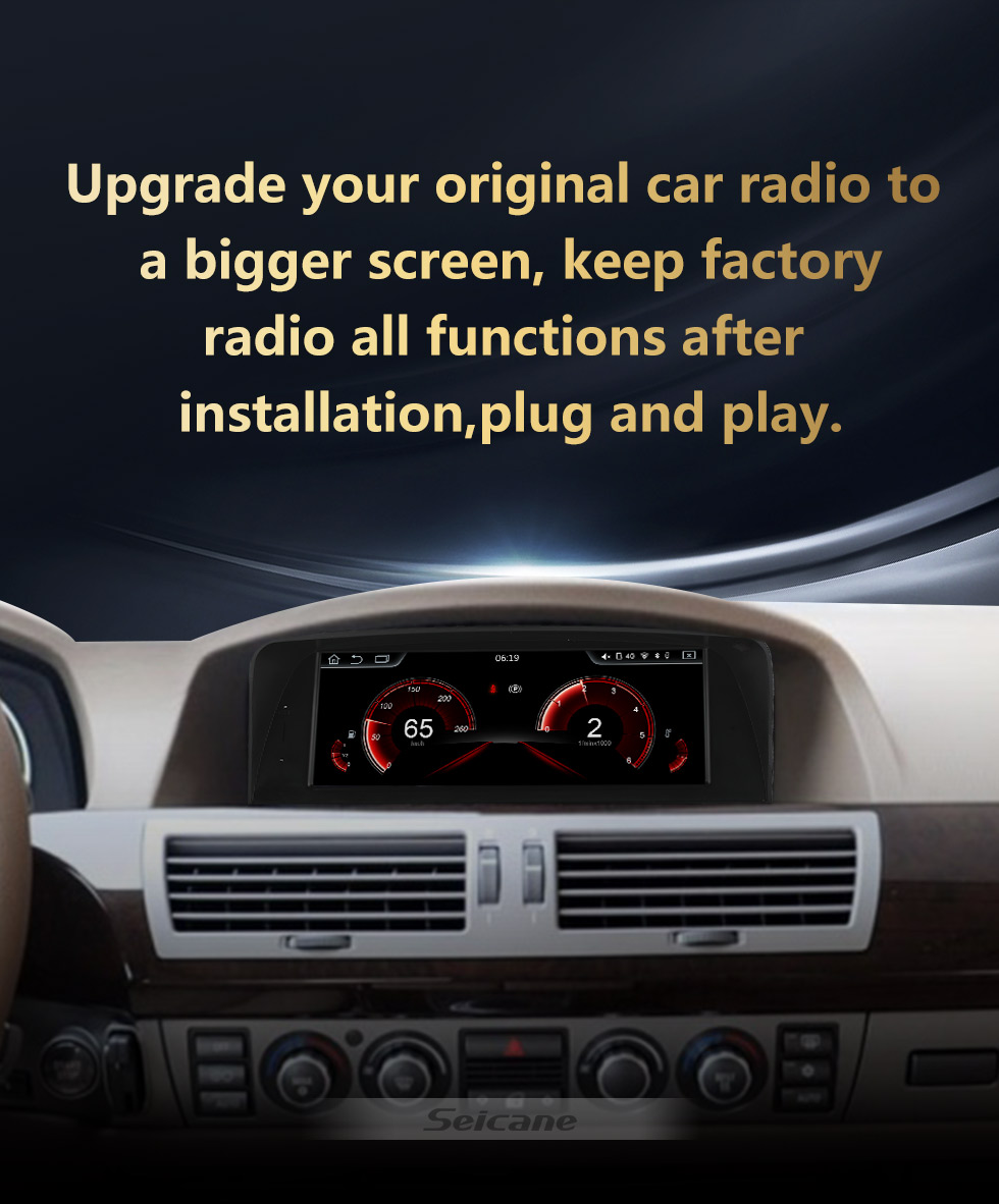 Seicane Android 10.0 para 2004-2007 2008 2009 BMW Série 7 E65 E66 E92 CCC Rádio Sistema de Navegação GPS Com 8,8 polegadas HD Touchscreen Bluetooth suporte Carplay HD TV Digital