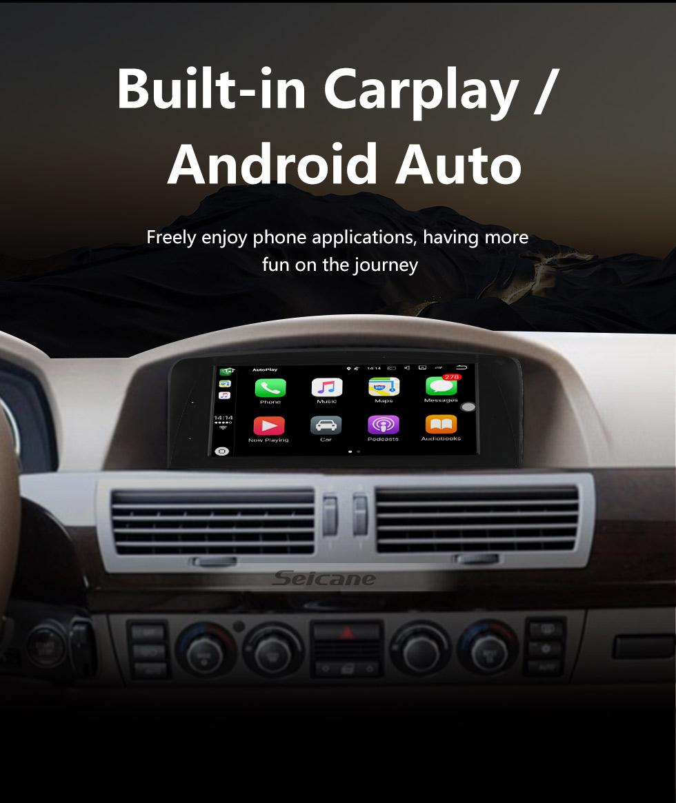 Seicane Android 10.0 für 2004-2007 2008 2009 BMW 7er E65 E66 E92 CCC Radio GPS Navigationssystem mit 8,8 Zoll HD Touchscreen Bluetooth Unterstützung Carplay HD Digital TV