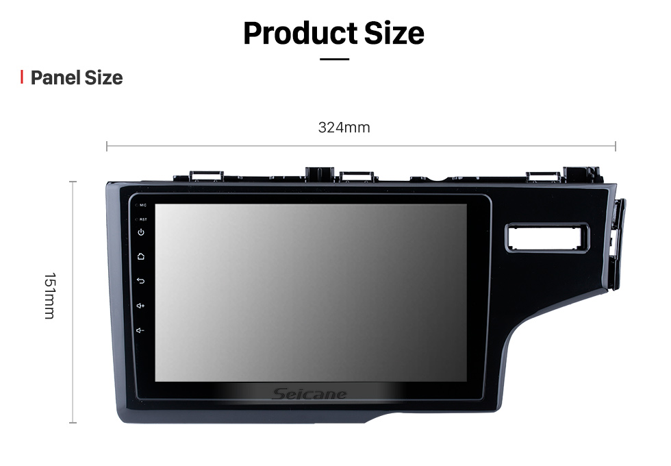 Seicane Andriod 10.0 HD Touchscreen de 10,1 polegadas 2014 2015 2016 2017 Rádio automotivo Honda Fit RHD Sistema de navegação GPS com suporte para Bluetooth Carplay