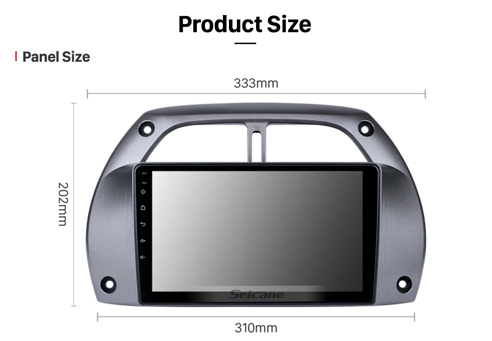 Seicane Andriod 13.0 HD Touchscreen de 9 polegadas 2001 2002 2003 2004 2005 2006 Toyota RAV4 Car Radio Navegação GPS com suporte para sistema Bluetooth Carplay