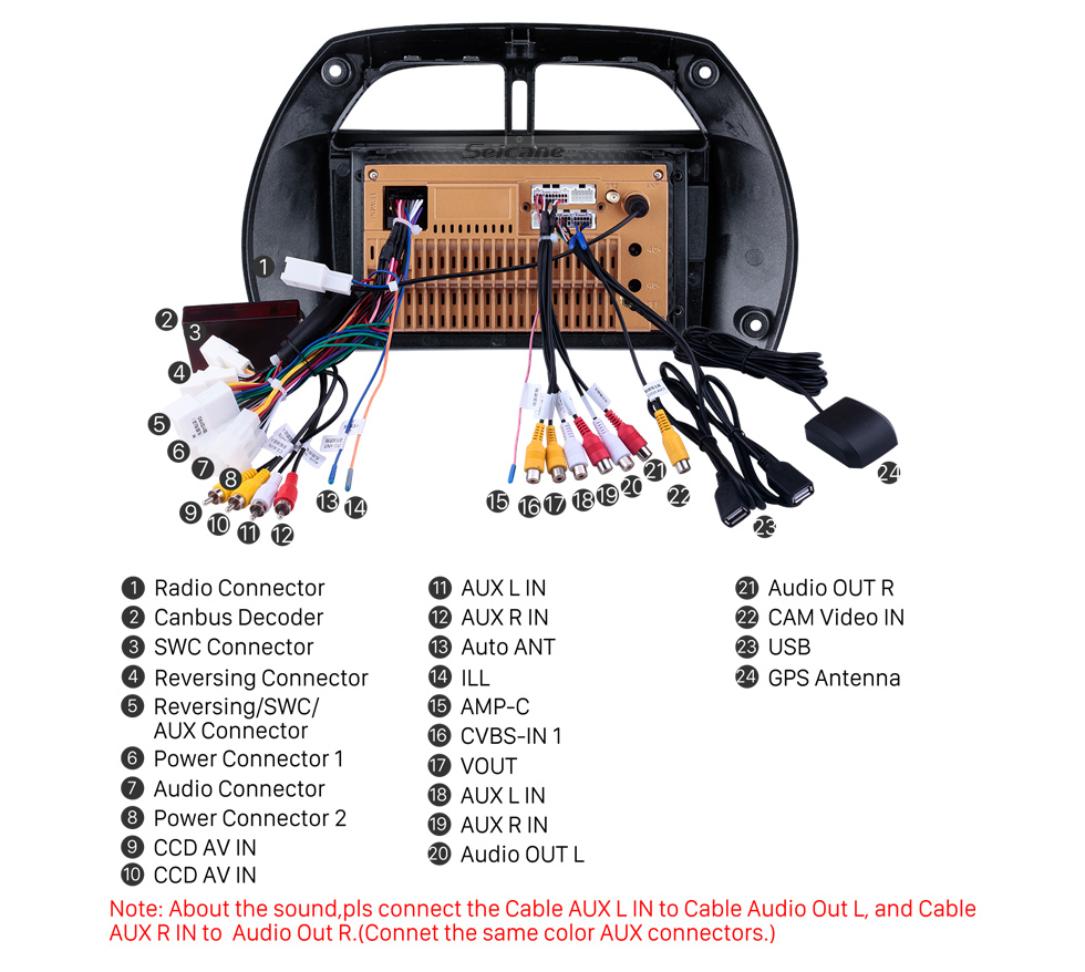 Seicane Andriod 13.0 HD Touchscreen de 9 polegadas 2001 2002 2003 2004 2005 2006 Toyota RAV4 Car Radio Navegação GPS com suporte para sistema Bluetooth Carplay