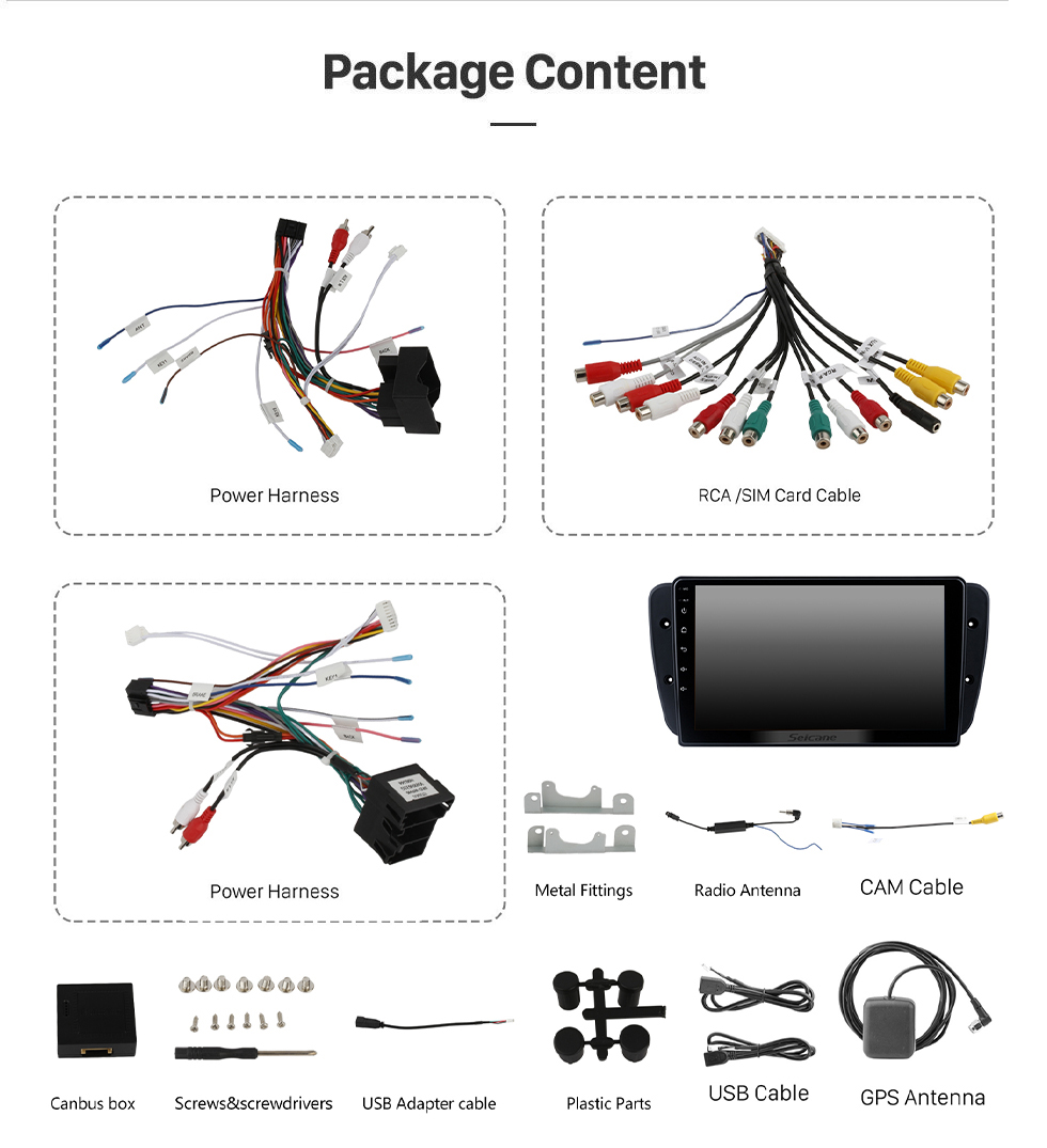 Seicane Android 13.0 HD Pantalla táctil de 9 pulgadas para 2008-2015 SEAT IBIZA Radio Sistema de navegación GPS con soporte Bluetooth Carplay