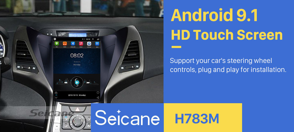 Seicane 2012 2013 2014 Hyundai Avante Elantra 9,7 pouces Android 9.1 HD Écran tactile Stéréo Bluetooth GPS Navigation Radio avec Wifi AUX USB Contrôle du volant soutien DVR caméra de vision arrière OBD Seicane 2012 2013 2014 Hyundai Avante Elantra 9,7 pouces Android 9.1 HD Écran tactile Stéréo Bluetooth GPS Navigation Radio avec Wifi AUX USB Contrôle du volant soutien DVR caméra de vision arrière OBD