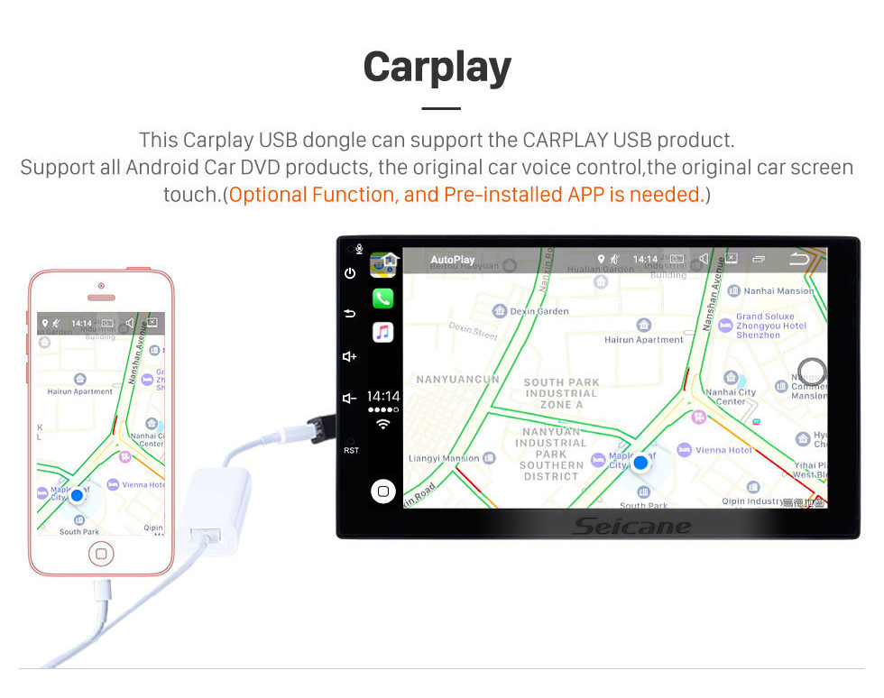 Seicane Для 2020 Hyundai IX25 / CRETA Android 10.0 HD с сенсорным экраном 9-дюймовая система GPS-навигации с поддержкой WIFI Bluetooth Carplay DVR