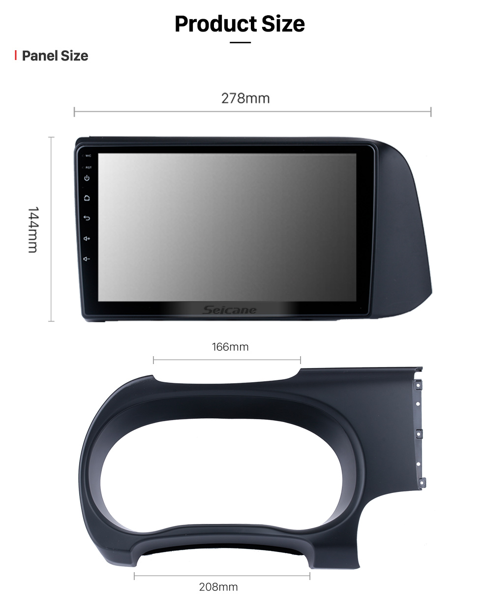Seicane Para 2020 Hyundai IX25 / CRETA Android 10.0 HD Touchscreen Sistema de navegação GPS de 9 polegadas com WIFI Bluetooth compatível com Carplay DVR