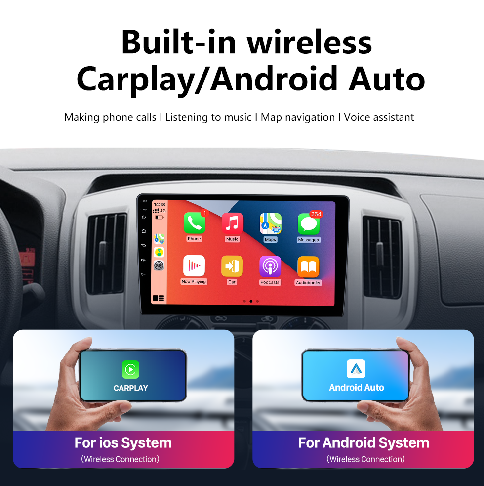 Seicane 10,1 Zoll Android 12.0 GPS-Navigationsradio für 2009 Volkswagen Touran/Caddy/Passat/Golf/Tiguan/T5 mit HD-Touchscreen Bluetooth USB-Unterstützung Carplay TPMS DVR