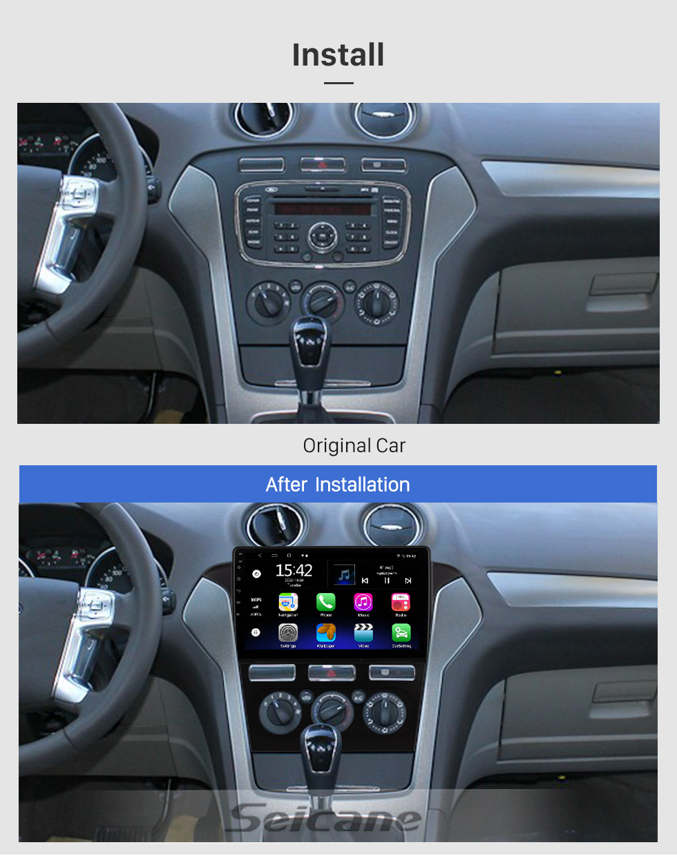 Seicane Android 10.0 HD Touchscreen de 10,1 polegadas para 2020 MITSUBISHI PAJERO SPORT Rádio Sistema de navegação GPS com suporte para Bluetooth Câmera traseira Carplay