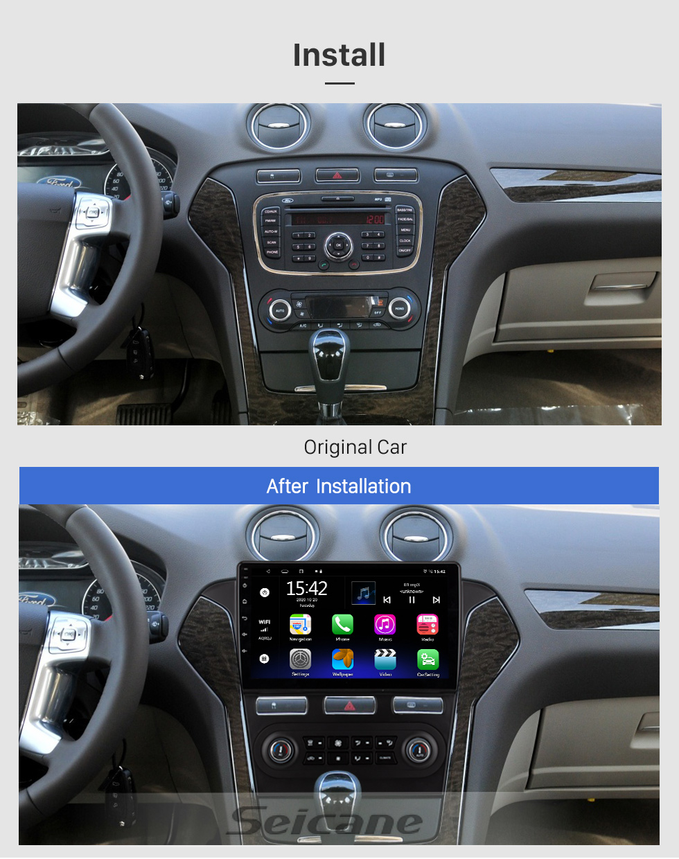 Seicane Android 10.0 HD Touchscreen de 10,1 polegadas para 2020 MITSUBISHI PAJERO SPORT Rádio Sistema de navegação GPS com suporte para Bluetooth Câmera traseira Carplay