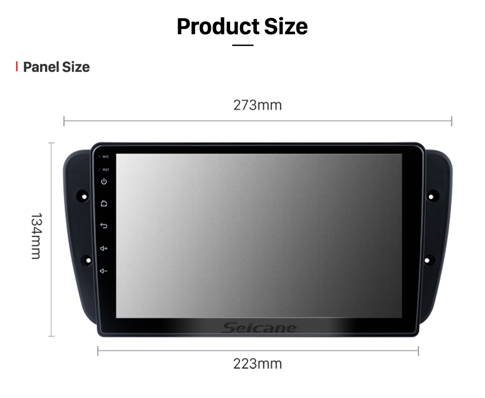 Seicane Android 13.0 para 2008-2015 SEAT IBIZA Radio Sistema de navegación GPS de 9 pulgadas con Bluetooth HD Pantalla táctil Carplay compatible con DSP