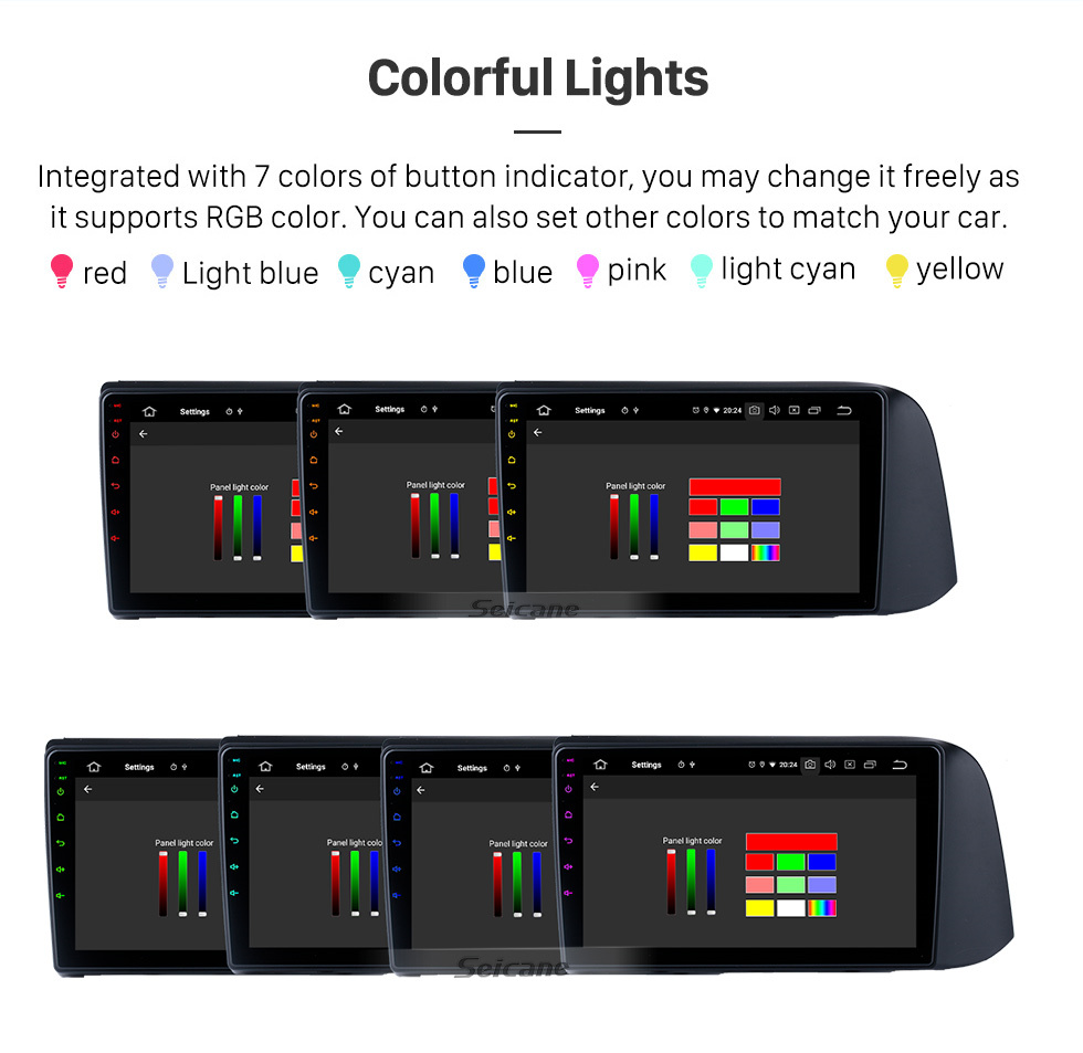 Seicane Android 11.0 para 2019 Hyundai i-10 LHD Radio para automóvil con Bluetooth 9 pulgadas HD Pantalla táctil Sistema de navegación GPS Soporte Carplay DSP