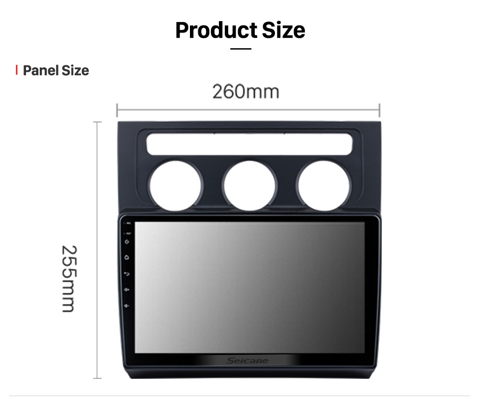 Seicane Android 11.0 para 2004-2008 Volkswagen Touran Manual A / C Radio Sistema de navegação GPS de 10,1 polegadas com Bluetooth HD Touchscreen Suporte DSP