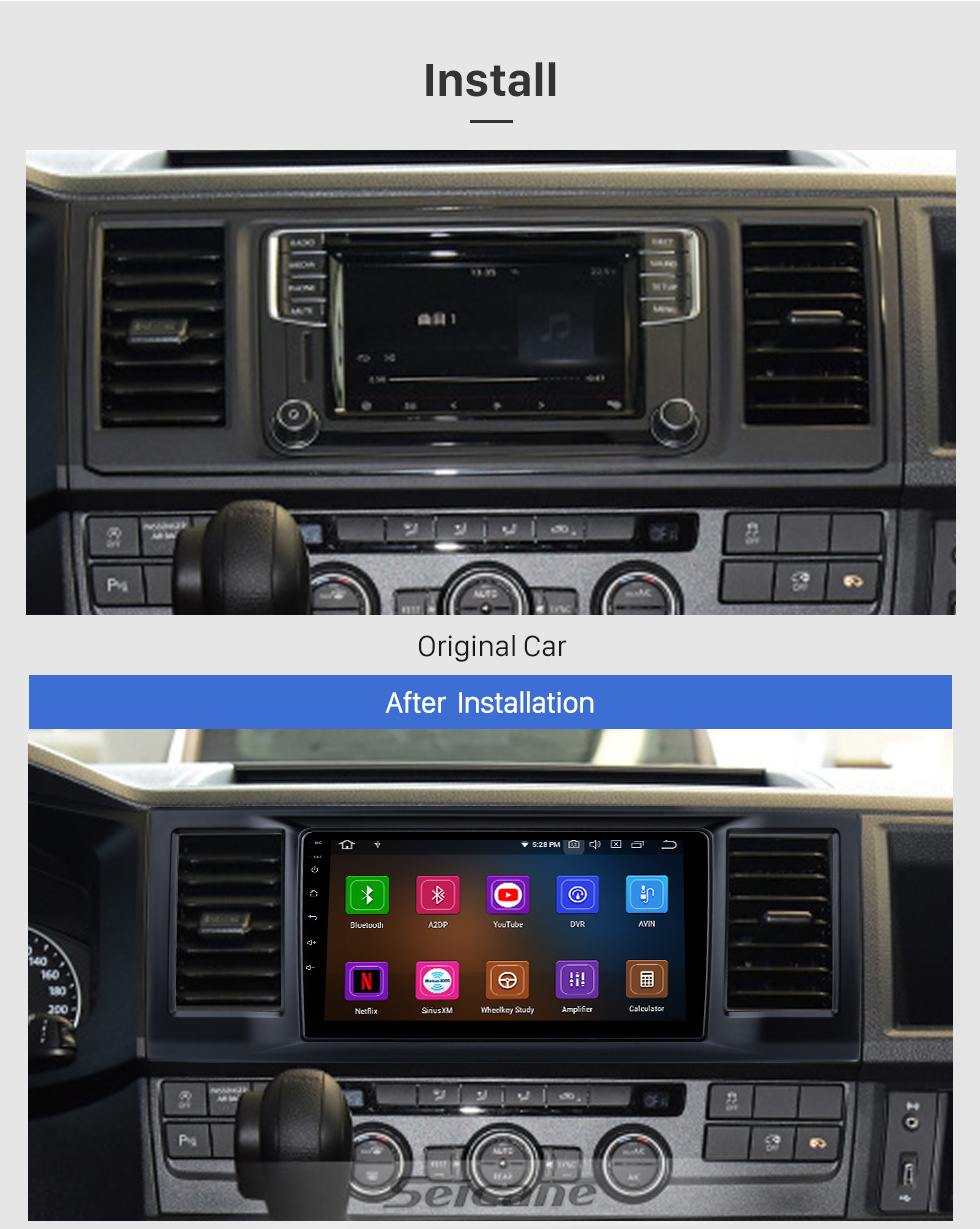 Seicane Android 11.0 Für 2015+ VW Volkswagen Galway Radio 9-Zoll-GPS-Navigationssystem mit Bluetooth HD Touchscreen Carplay unterstützt DSP