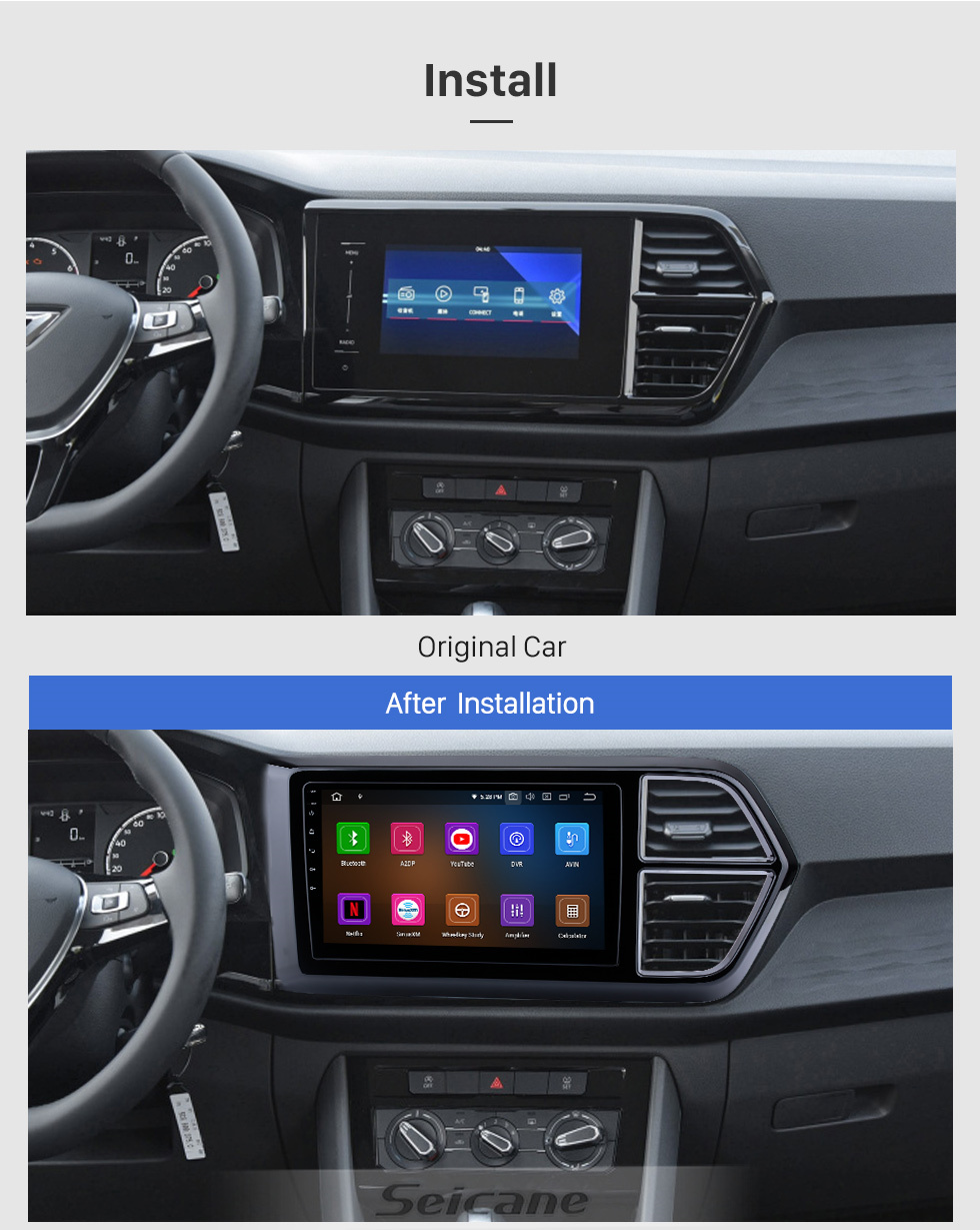 Seicane 2019+ VW Volkswagen Jetta VS3 LHD Android 12.0 HD Touchscreen 10,1 polegadas Navegação GPS Rádio Bluetooth USB Carplay suporte TV digital