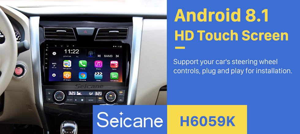 Seicane 9 Inch aftermarket Android 8.1 HD Touch Screen GPS Navigation system For 2013-2017 Nissan TEANA /Nissan Altima with USB Bluetooth Radio Support 3G WiFi DVR OBD II Rear camera Steering Wheel Control Seicane 9 Inch aftermarket Android 8.1 HD Touch Screen GPS Navigation system For 2013-2017 Nissan TEANA /Nissan Altima with USB Bluetooth Radio Support 3G WiFi DVR OBD II Rear camera Steering Wheel Control