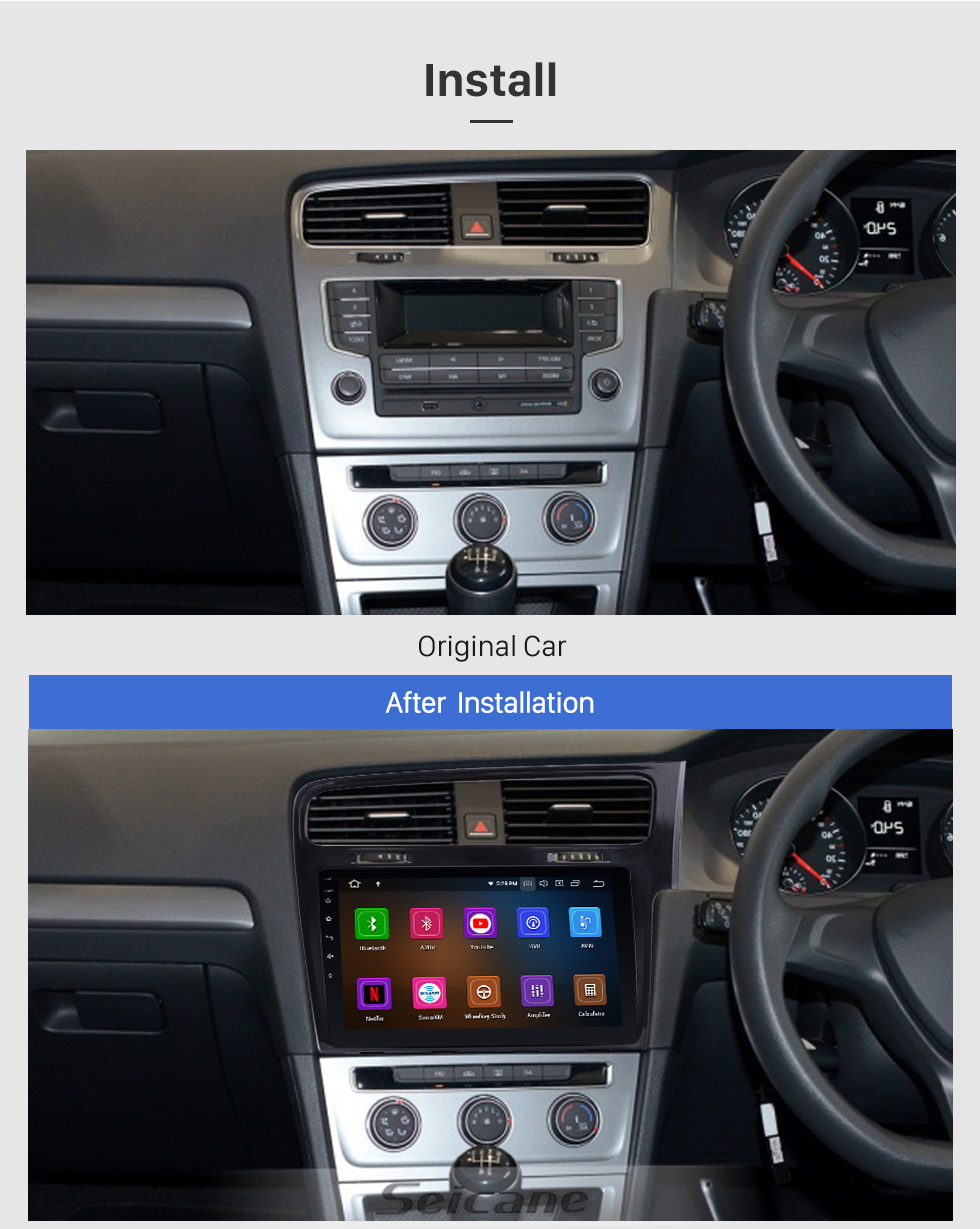 Klimaanlæg ånd Bedrag 10.1 Inch Android 12.0 For 2013 2014 2015 VW Volkswagen GOLF 7 RHD Radio GPS  Navigation system Bluetooth HD Touchscreen Carplay