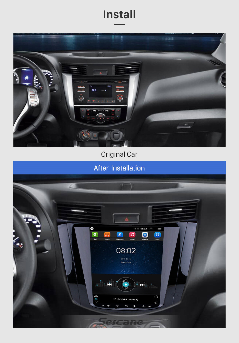 Seicane OEM HD Touchscreen 9.7 inch Android 9.1 Radio for 2018 Nissan NAVARA Terra with GPS Navi System Mirror link Bluetooth music WIFI support 3G OBD2 DVR SWC Seicane OEM HD Touchscreen 9.7 inch Android 9.1 Radio for 2018 Nissan NAVARA Terra with GPS Navi System Mirror link Bluetooth music WIFI support 3G OBD2 DVR SWC