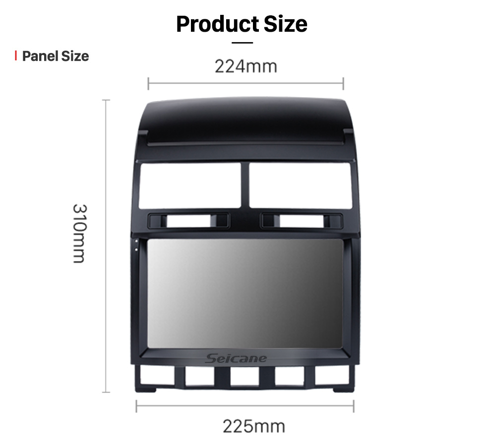 Seicane 9 pouces HD écran tactile Android 13.0 pour 2004-2010 autoradio VW Volkswagen Touareg avec système de navigation GPS Bluetooth Carplay