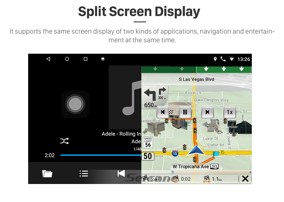 Seicane 9 pouces HD écran tactile Android 12.0 pour 2011-2017 2018 nouvelle autoradio stéréo VW Volkswagen Touareg avec système de navigation GPS Bluetooth Carplay Android auto