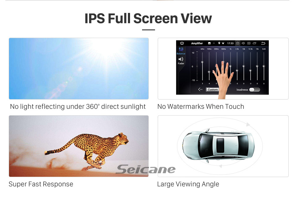 Seicane Écran tactile HD 9 pouces Android 11.0 pour 2014 Suzuki Alto 800 Radio Système de navigation GPS Prise en charge Bluetooth Carplay Caméra de recul