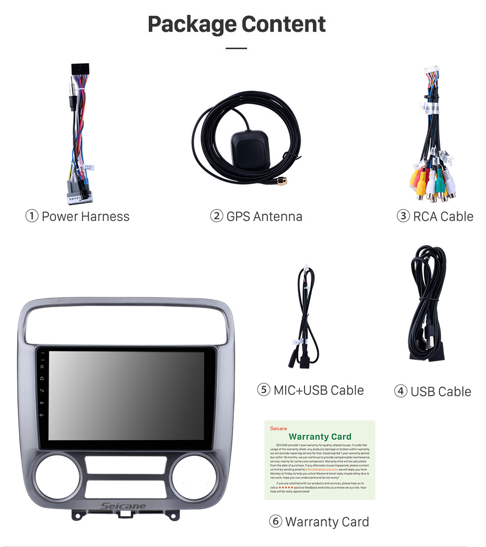 Seicane OEM Android 11.0 für 2001 2002 2003 2004 Honda Stream Radio mit Bluetooth 9 Zoll HD Touchscreen GPS-Navigationssystem Carplay-Unterstützung DSP