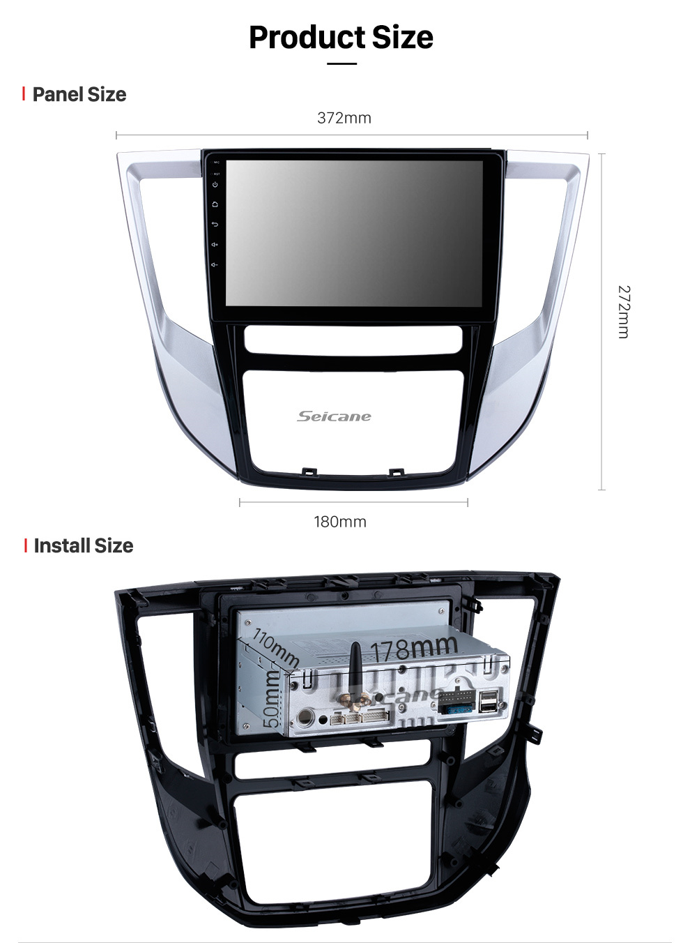 Seicane 9-дюймовый Android 11.0 2020 Mitsubishi Grand Lancer HD с сенсорным экраном и GPS-навигацией Радио с USB Carplay Поддержка Bluetooth WIFI 4G DVD-плеер Mirror Link