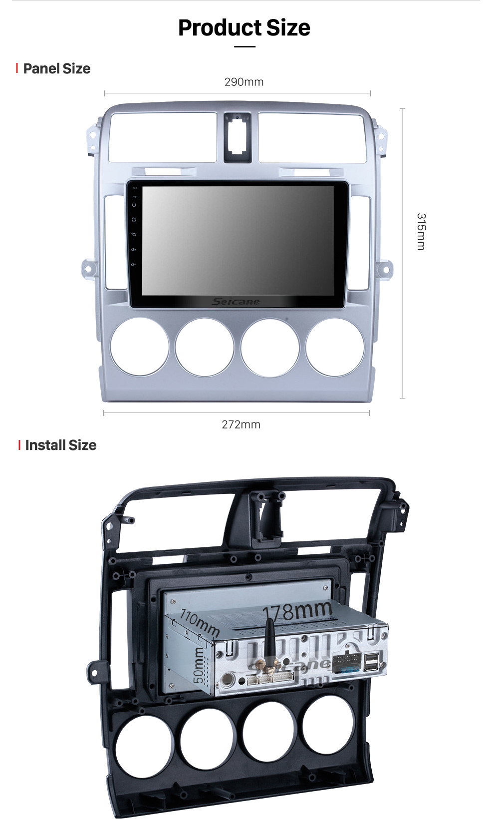 Seicane 9 polegadas para 2002 2003 2004 2005 2006 Kia Camival Radio Android 11.0 Sistema de navegação GPS Bluetooth HD Touchscreen com suporte para OBD2