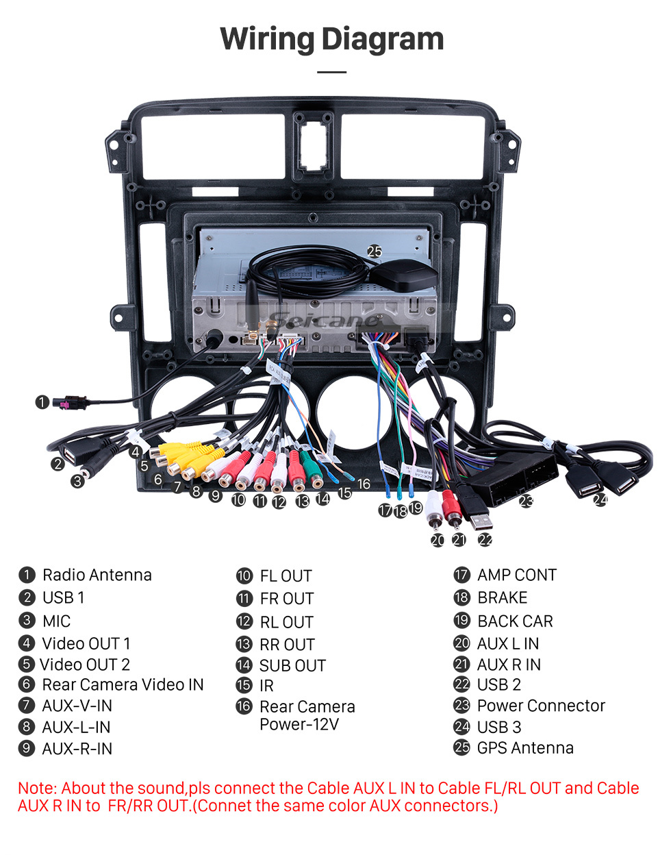 Seicane 9 Zoll Für 2002 2003 2004 2005 2006 Kia Camival Radio Android 11.0 GPS-Navigationssystem Bluetooth HD Touchscreen Carplay-Unterstützung OBD2