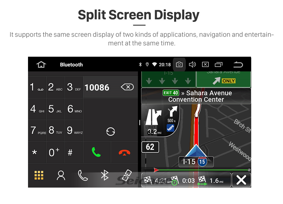 Seicane Android 11.0 pour 2014 2015 2016 2017 Radio HONDA SPIRIOR LHD avec Bluetooth 9 pouces HD à écran tactile Système de navigation GPS Carplay support DSP