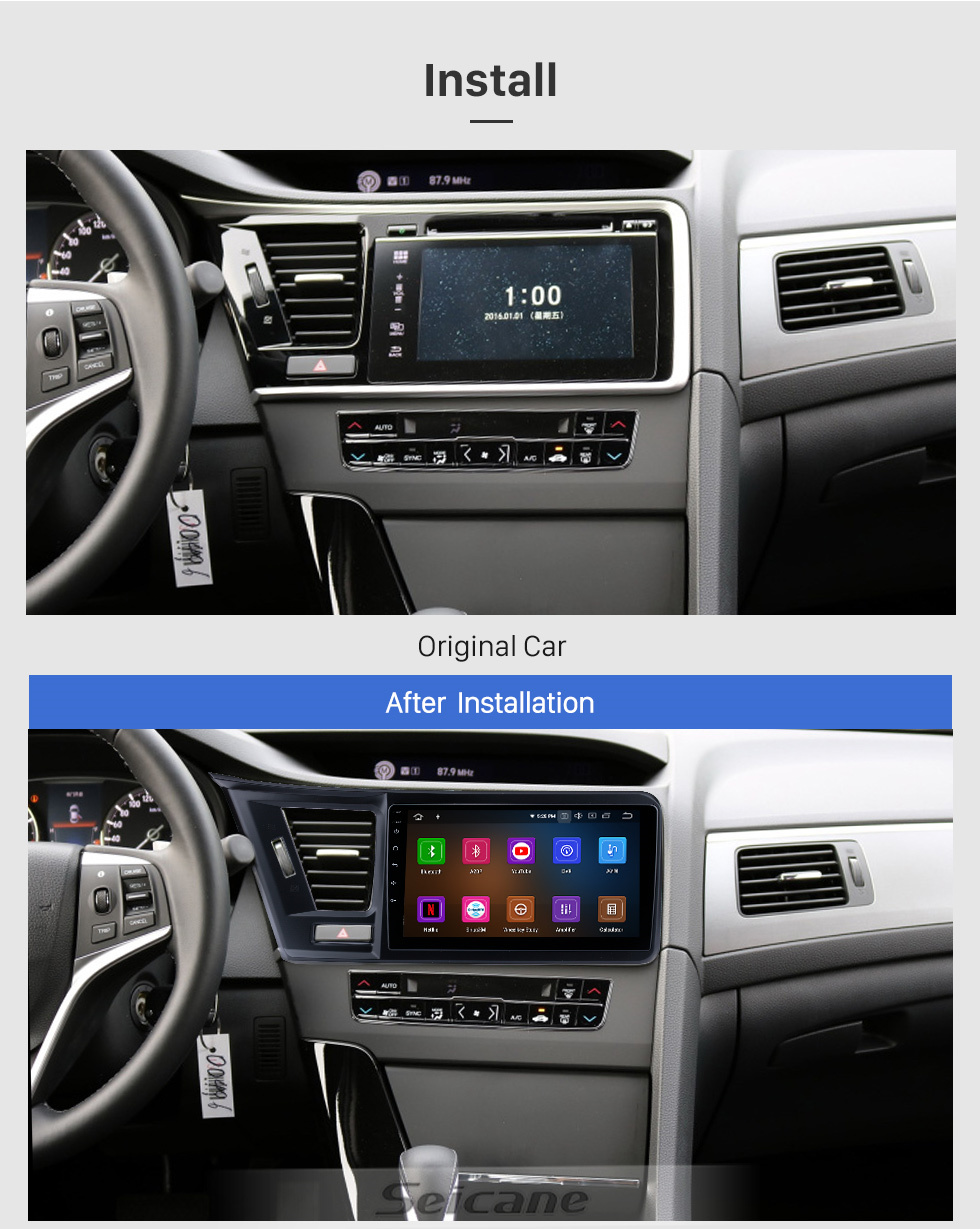 Seicane Android 11.0 para 2014 2015 2016 2017 HONDA SPIRIOR LHD Radio con Bluetooth Pantalla táctil HD de 9 pulgadas Sistema de navegación GPS Soporte Carplay DSP
