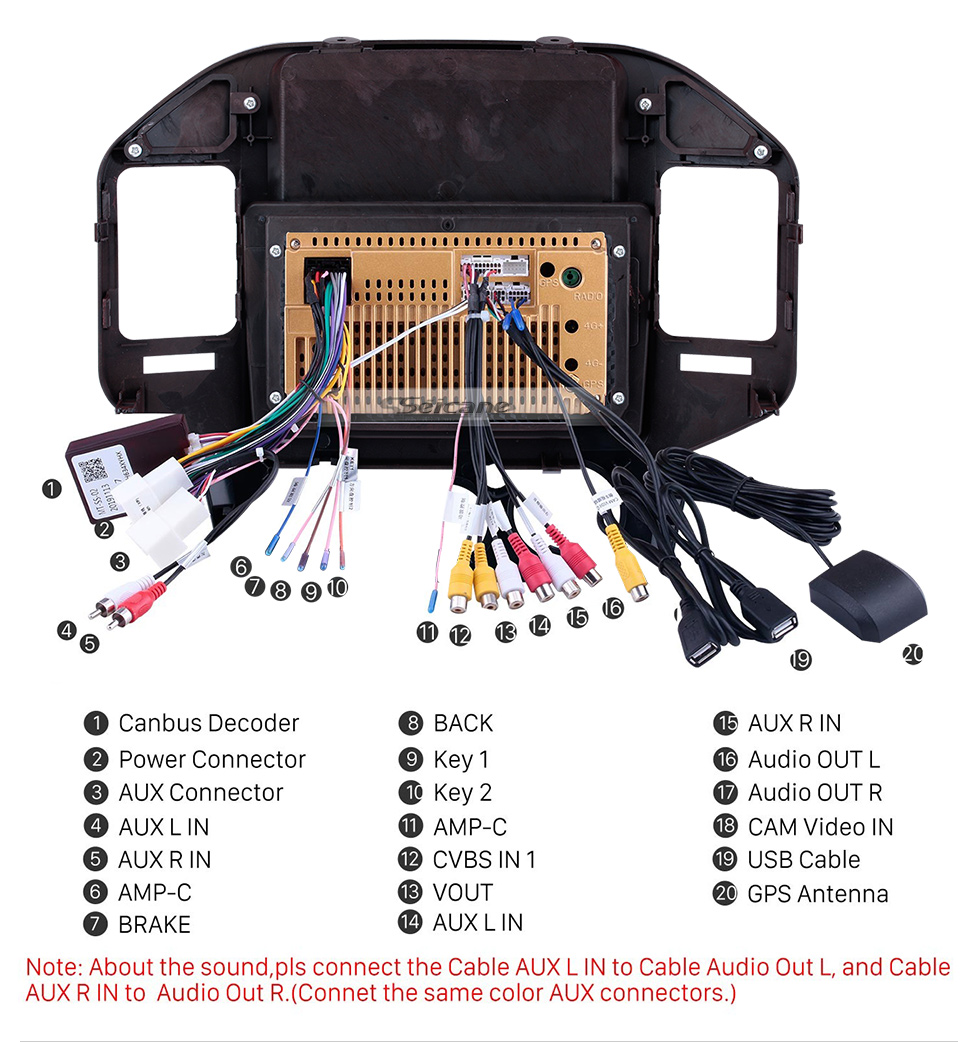 Seicane 9-дюймовый Android 10.0 для 2013 Mitsubishi COLT Plus Radio GPS-навигационная система с сенсорным экраном HD Поддержка Bluetooth Carplay OBD2