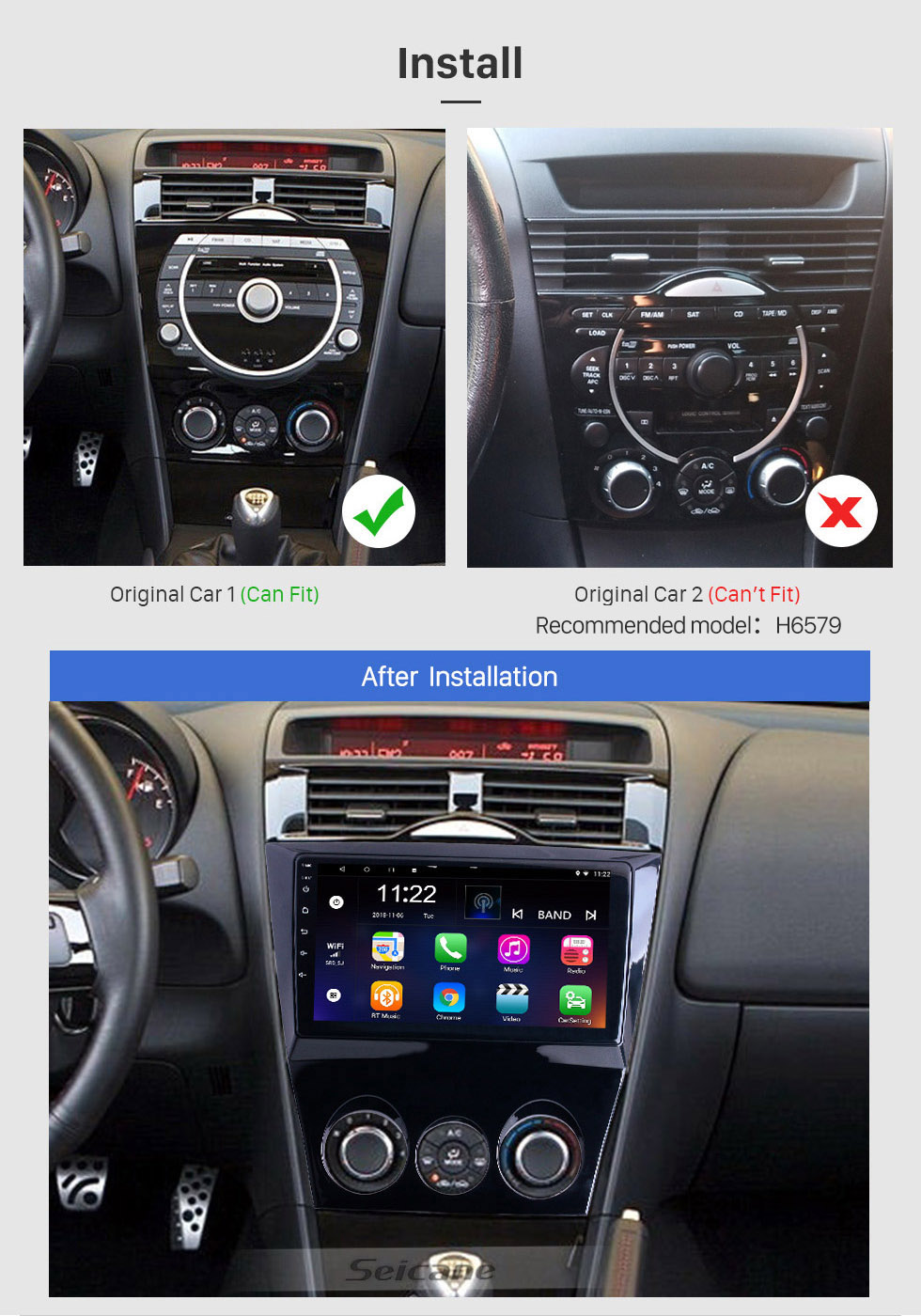 Seicane 9-дюймовый сенсорный HD-экран Android 10.0 для автомобильного радио VW Volkswagen Variant 2020 года с системой навигации Bluetooth GPS Carplay