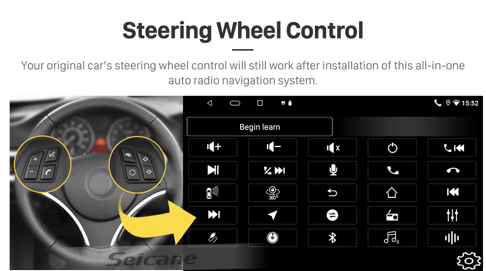 Seicane Para 2001-2004 Honda Stream Radio Android 10.0 HD Touchscreen Sistema de navegação GPS de 9 polegadas com WIFI Bluetooth compatível com Carplay DVR