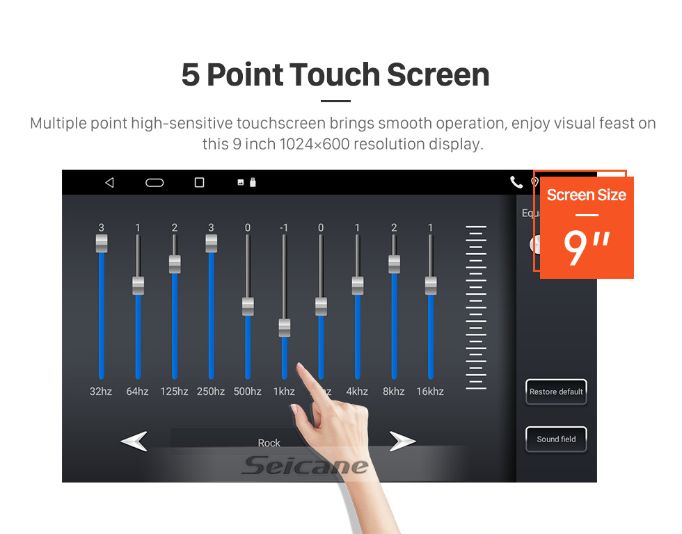 Seicane Para 2001-2004 Honda Stream Radio Android 10.0 HD Touchscreen Sistema de navegação GPS de 9 polegadas com WIFI Bluetooth compatível com Carplay DVR