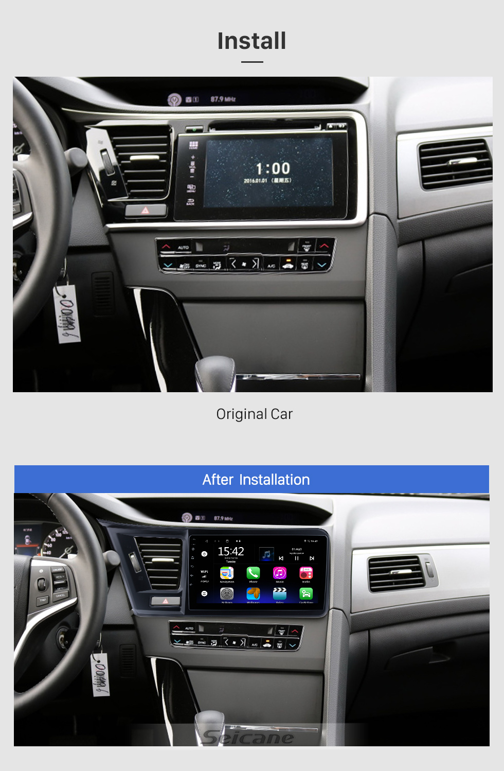 Seicane Andriod 10.0 HD Écran tactile 9 pouces 2009 Honda Insight Autoradio à conduite à gauche Système de navigation GPS avec prise en charge Bluetooth Carplay Seicane Andriod 10.0 HD Écran tactile 9 pouces 2009 Honda Insight Autoradio à conduite à gauche Système de navigation GPS avec prise en charge Bluetooth Carplay