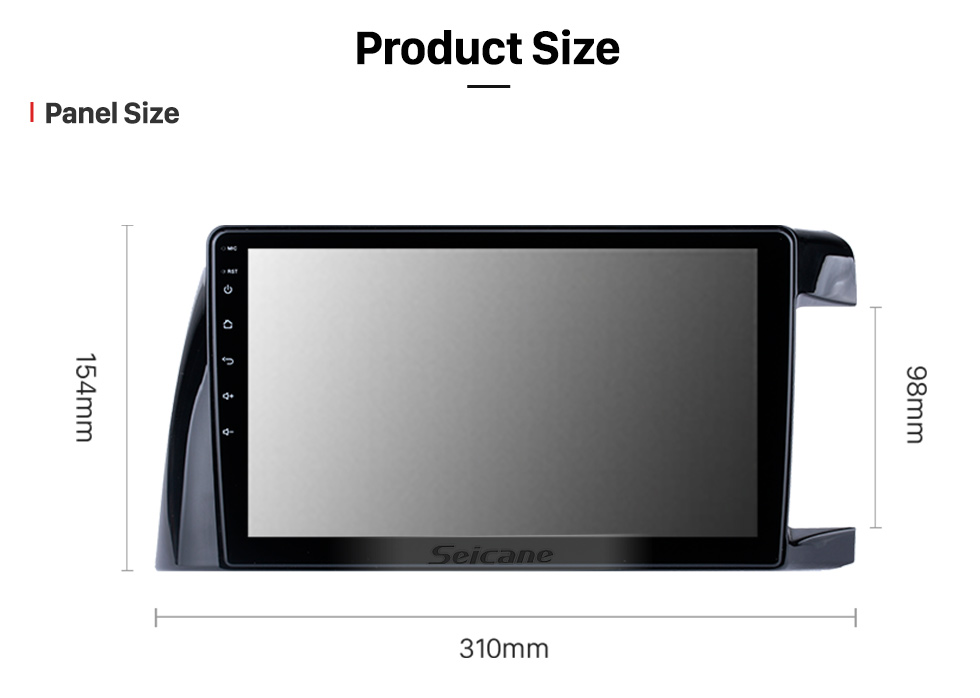 Seicane 10,1 Zoll Full Touchscreen 2003 Toyota WISH RHD Android 10.0 GPS-Navigationssystem mit Radio-Rückfahrkamera 3G WiFi Bluetooth Mirror Link Lenkradsteuerung