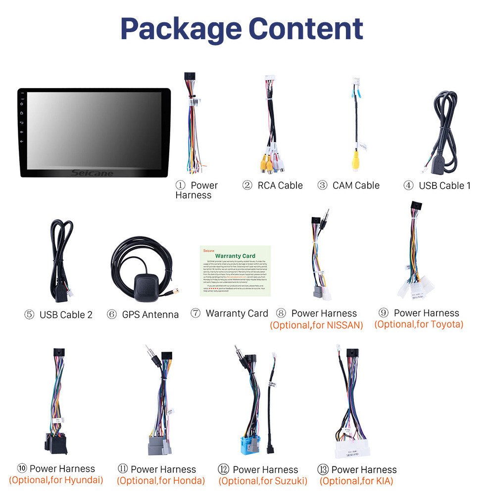 Seicane 9 inch 1 Din Universal Android 10.0 HD 1024*600 Touch Screen Radio GPS Navigation system Bluetooth Music WIFI Audio Steering Wheel Control Seicane 9 inch 1 Din Universal Android 10.0 HD 1024*600 Touch Screen Radio GPS Navigation system Bluetooth Music WIFI Audio Steering Wheel Control