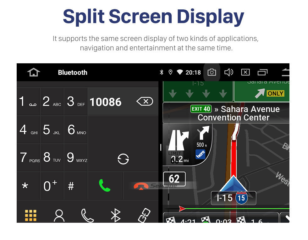 Seicane 10,1-дюймовый Android 10.0 Универсальная GPS-навигация Автомобильная аудиосистема с Bluetooth Встроенная Carplay Android Auto 4G WiFi Резервная камера DVR DAB + Управление на рулевом колесе