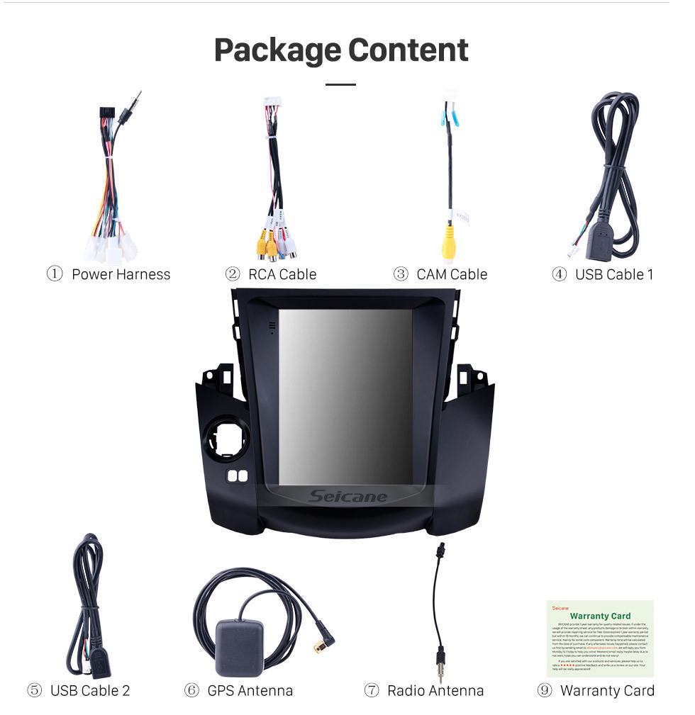 Seicane Android 9.1 9.7 inch HD Touchscreen 2008 2009 2010 2011 Toyota RAV4 GPS Navigation Radio Bluetooth AUX WIFI support 4G Carplay OBD2 SWC DVR Digital TV Backup Camera Seicane Android 9.1 9.7 inch HD Touchscreen 2008 2009 2010 2011 Toyota RAV4 GPS Navigation Radio Bluetooth AUX WIFI support 4G Carplay OBD2 SWC DVR Digital TV Backup Camera