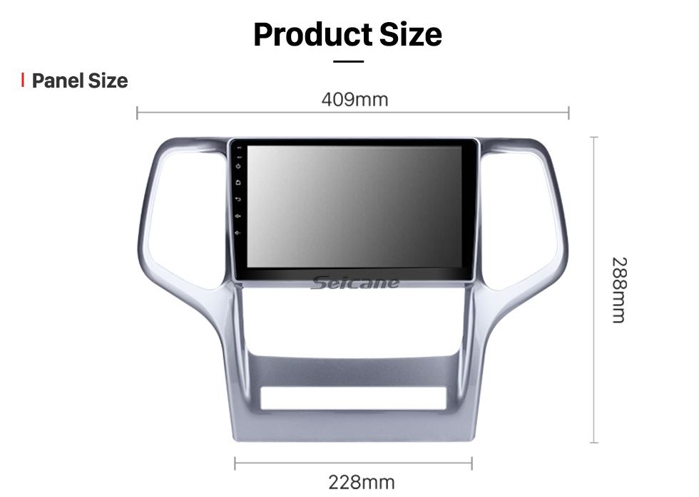 Seicane Rádio de carro HD Touchsreen de 9 polegadas para 2008 2009 2010 2011 2012 Jeep Grand Cherokee com sistema Andriod 13.0 Navegação GPS Suporte Bluetooth Câmera de backup DVR