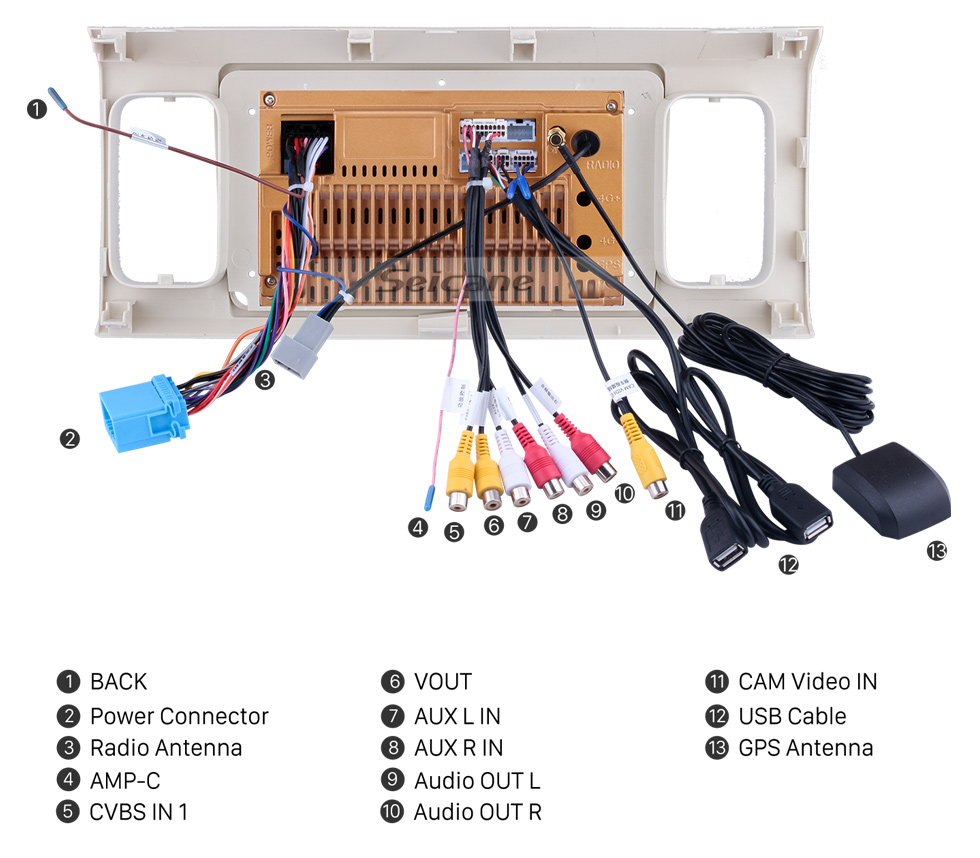 Seicane OEM 10,1-дюймовый Android 10.0 Radio для 2006-2015 TOYOTA LAND CRUISER Bluetooth HD с сенсорным экраном Поддержка GPS-навигации Carplay Задняя камера TPMS