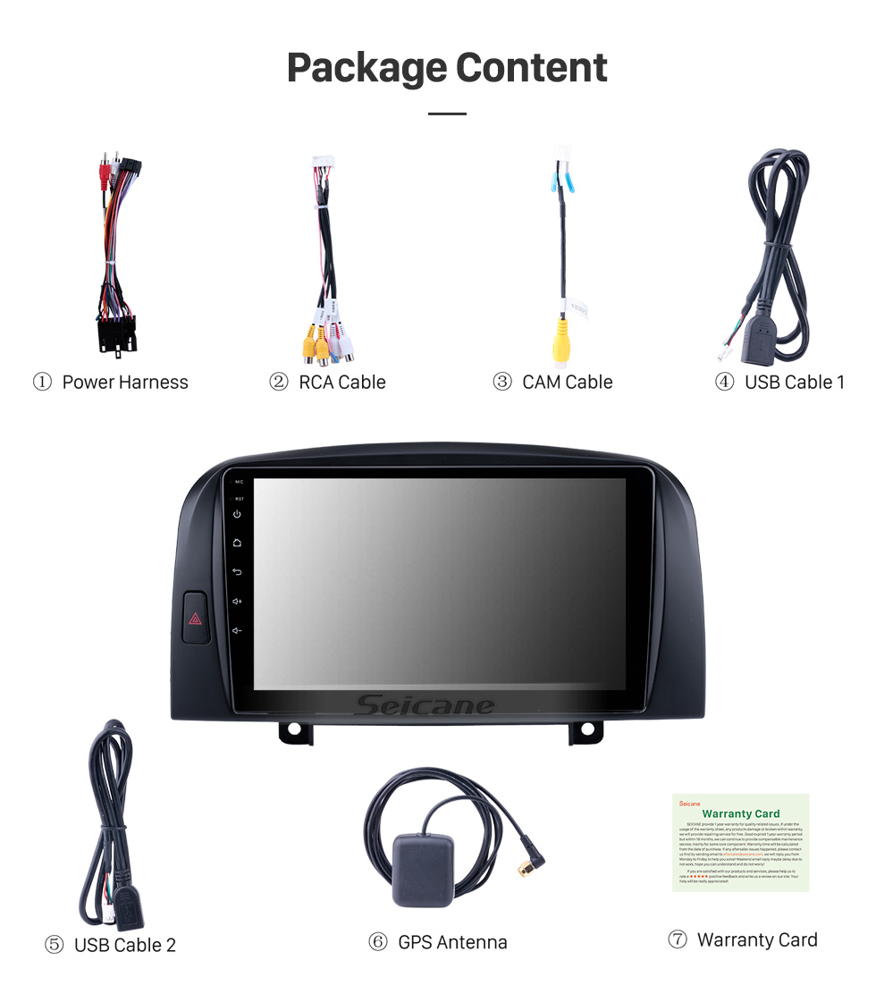 Seicane For 2006 Hyundai Sonata 2004-2008 Hyundai Nf Yu Xiang Radio 9 inch Android 13.0 HD Touchscreen GPS Navigation System with Bluetooth support Carplay OBD2