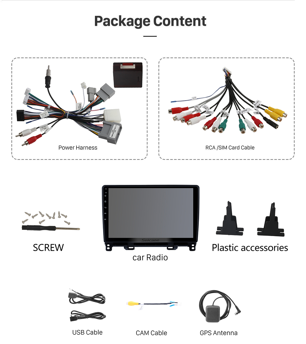 Seicane Andriod 13.0 HD Touchscreen 10,1 polegadas Rádio para carro Honda Fit 2020 Sistema de navegação GPS com suporte para Bluetooth Carplay
