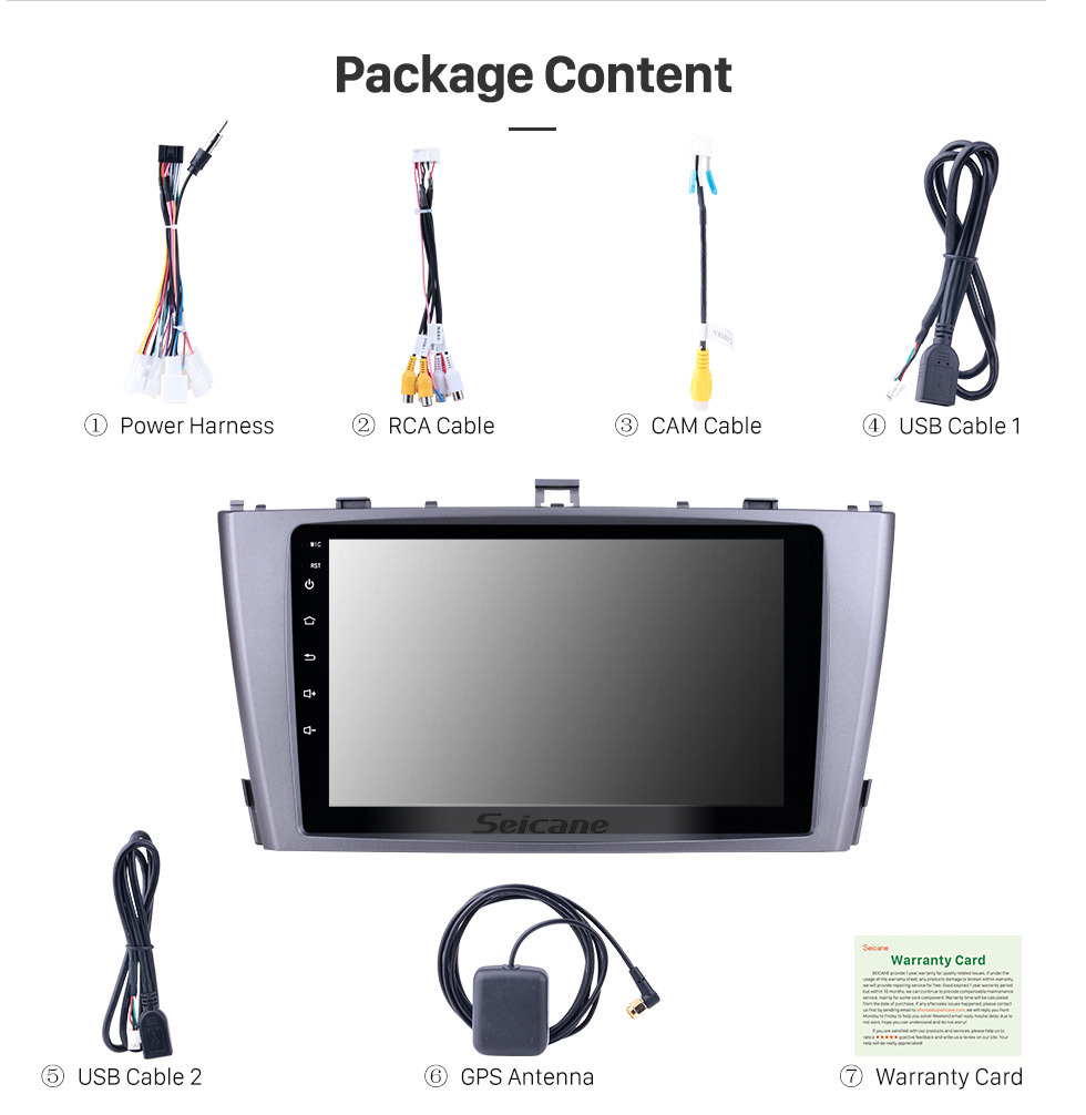 Seicane Android 8.1 GPS Navigation 9 inch Radio for 2009-2013 Toyota AVENSIS with 1024*600 Touchscreen Bluetooth Phone Wifi Mirror Link Steering Wheel Control support DVR Seicane Android 8.1 GPS Navigation 9 inch Radio for 2009-2013 Toyota AVENSIS with 1024*600 Touchscreen Bluetooth Phone Wifi Mirror Link Steering Wheel Control support DVR