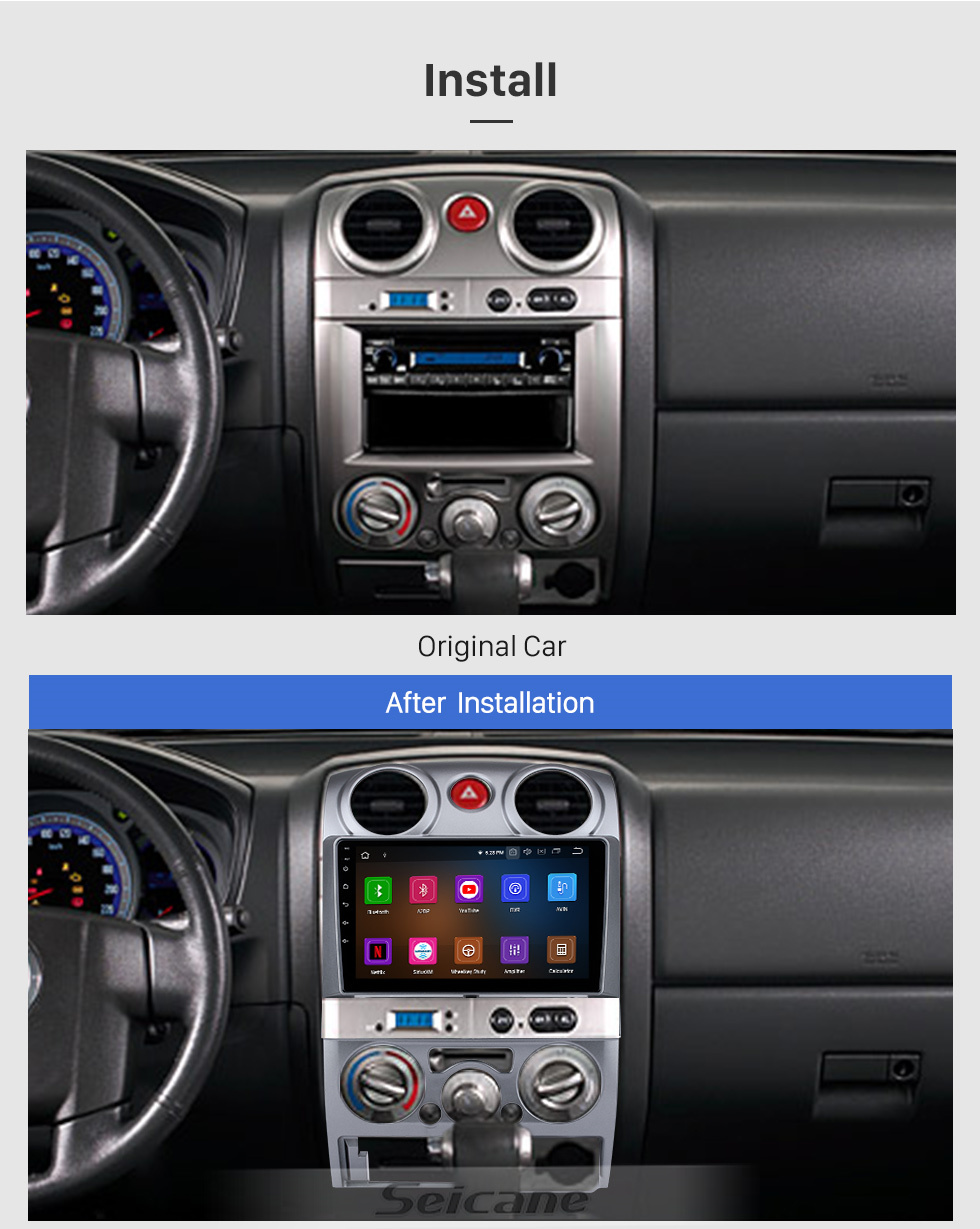 Seicane Сенсорный экран Android 11.0 HD, 9 дюймов для Isuzu D MAX / MU-7 / Chevrolet Colorado 2006-2012 Радио GPS-навигационная система с поддержкой USB Bluetooth Carplay